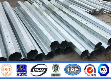 8m 11m Hot Dip Galvanized Octagonal Steel Pole For Transmission Line supplier