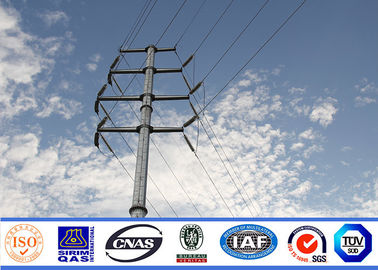 18m 240kv Metal Transmission Line Electrical Power Pole For Steel Pole Tower supplier