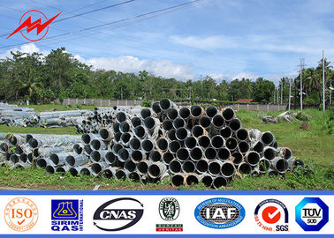 15M Galvanized Utility Power Poles With Suspension Double Arm Accessories supplier