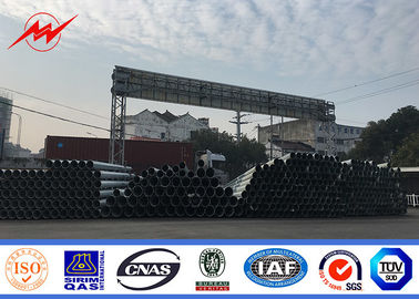 15M Galvanized Utility Power Poles With Suspension Double Arm Accessories supplier