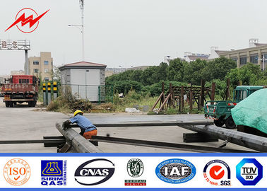 75FT 80FT NGCP Type E Galvanized Metal Pole , Transmission Line Poles Long Life supplier