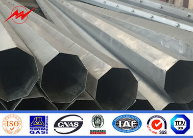 Hot Dip Galvanized Steel Pole Utility Power Electric Transmission Poles With Accessories supplier