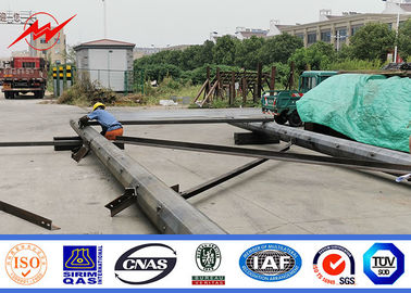 Hot Dip Galvanized Steel Pole Utility Power Electric Transmission Poles With Accessories supplier