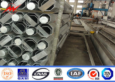 11m 3.8mm 2 Section FRP Galvanized Steel Pole Electric Transmission Column supplier