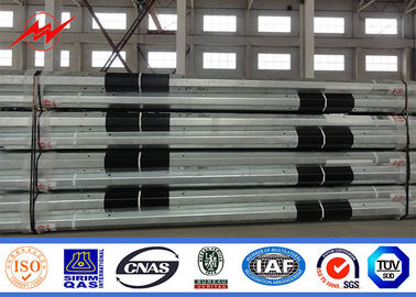 11m 3.8mm 2 Section FRP Galvanized Steel Pole Electric Transmission Column supplier