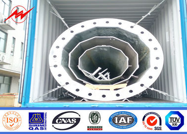 Flange Type Customized 100 Ft Steel Monopole For Communication Distribution supplier