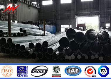 Q235 Q345 Q460 69kv Galvanized Steel Pole , Power Transmission Line Pole supplier