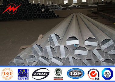 27.5m 40kn Galvanised Light Pole Transmission Tubular Steel Pole High Voltage supplier