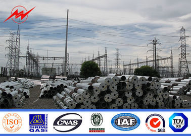 Hot Dip Galvanized Electrical Transmission Poles With 50 Years Life Time supplier