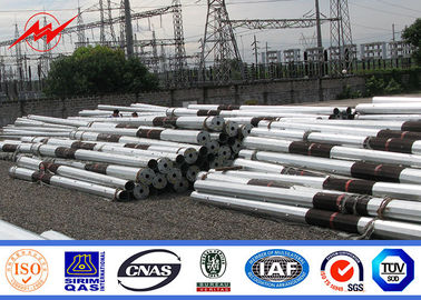 Hot Dip Galvanized Electrical Transmission Poles With 50 Years Life Time supplier