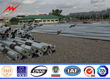 9m - 3kn Galvanized Utility Power Poles For Outside Electrical Distribution Line supplier