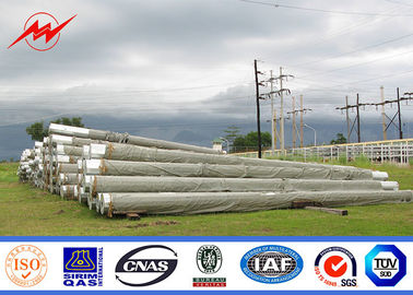 65ft 2 Sections Hot Dip Galvanized Electrical Power Pole With Arms supplier