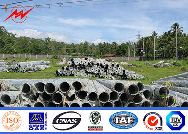 65ft 2 Sections Hot Dip Galvanized Electrical Power Pole With Arms supplier