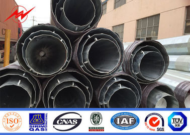 Power Transmission Line Steel Tubular Pole , Galvanized Steel Pole supplier