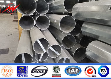 Transmission Steel Metal Electric Pole 15m 550 Dan 650 Dan 4mm / 5mm Thickness supplier