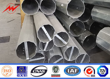 Transmission Steel Metal Electric Pole 15m 550 Dan 650 Dan 4mm / 5mm Thickness supplier