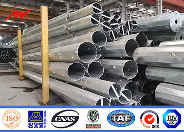 35FT 127-248mm Tubular Steel Poles 2.75 / 3mm Thick Hot Dip Galvanized supplier