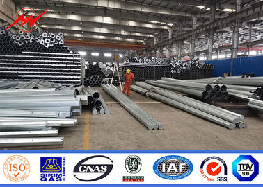 25-100ft NEA / NGCP Standard Utility Power Poles Galvanized Quakeproof Steel supplier