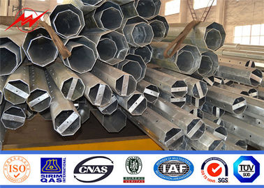 Multi Sided Galvanized Steel 25 Foot Utility Pole For Electrical Project supplier