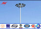Parking Light Polygonal High Mast Pole With Lifting System Raising and Lifting system supplier