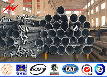 IP65 Tubular Galvanized Steel Pole For 69kv Electrical Transmission Line supplier