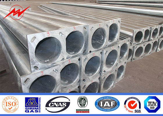 Hot Dip Galvanized 25ft 100ft Power Transmission Poles supplier