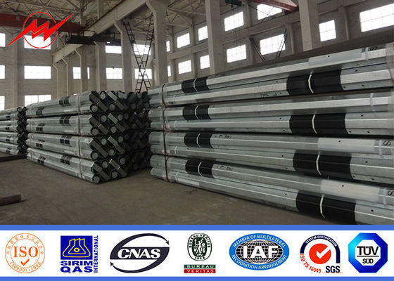 Hot Dip Galvanized 25ft 100ft Power Transmission Poles supplier