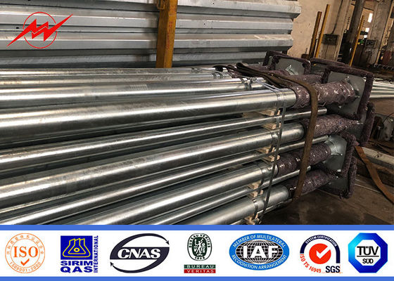 Hot Dip Galvanized 25ft 100ft Power Transmission Poles supplier