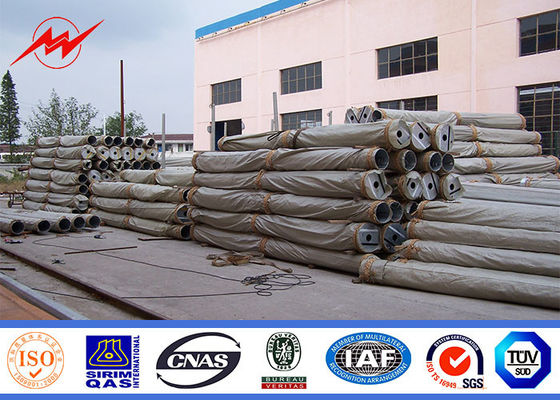 69kv Electric Powerful Steel Electrical Utility Poles With Power Accessories hot dip galvanized supplier