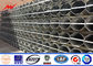 11.8m 5mm Thickness Steel Transmission Poles Hot Dip Galvanized supplier