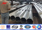 9m Bitumen Burial Type Galvanised Steel Tubular Pole For Transmission supplier