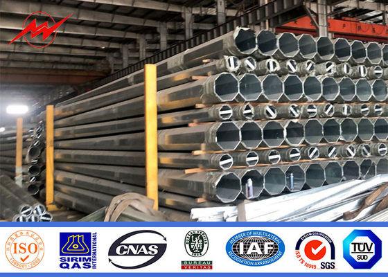 11.8m 5mm Thickness Steel Transmission Poles Hot Dip Galvanized supplier