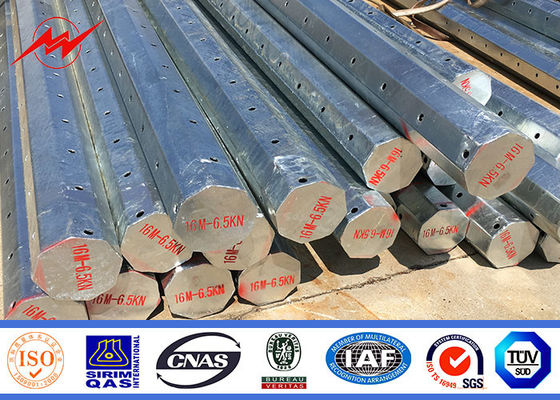 8m 16m Africa Pole Outside Electrical Line Steel Power Pole With Minium Yield Strength 500Mpa supplier