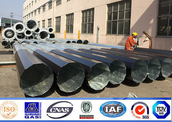 12m 1200 Dan Hot Dip Galvanized Utility Power Poles supplier