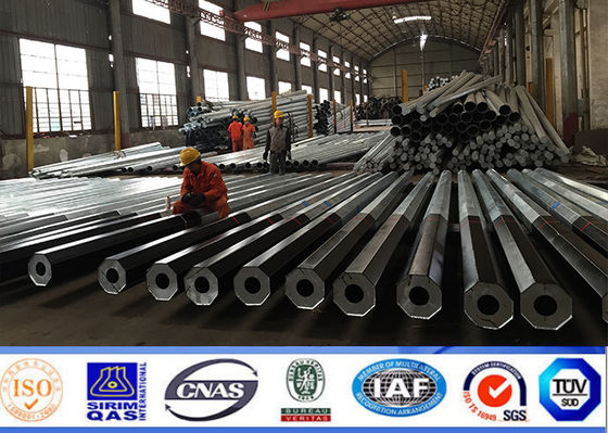 12m 1200 Dan Hot Dip Galvanized Utility Power Poles supplier