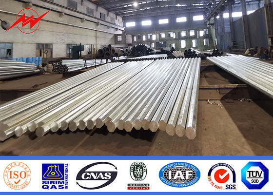 16m Metal Galvanized Transmission Steel Tubular Pole supplier