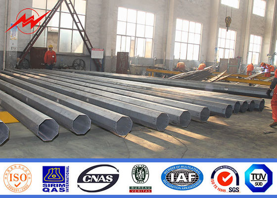 Electric Steel Power Transmission Pole Hot Dip Galvanized with Related Accessories supplier