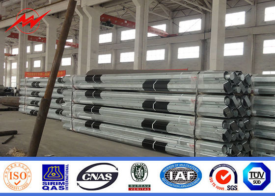 HDG Transmission Line 10MM 160km/H Steel Tubular Pole supplier