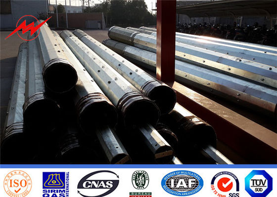 69kv Steel Utility Poles , Hot Dip Galvanized Power Distribution Pole supplier