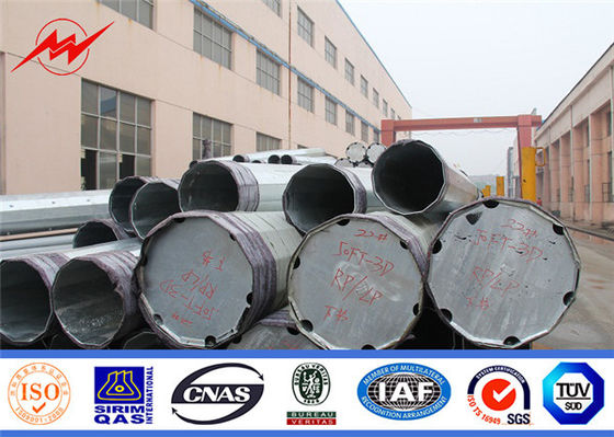 Polygonal Power 35ft 86um Galvanized Steel Pole supplier