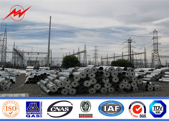 Octagonal Cctv Galvanized Steel Utility Pole 33kv 69kv supplier