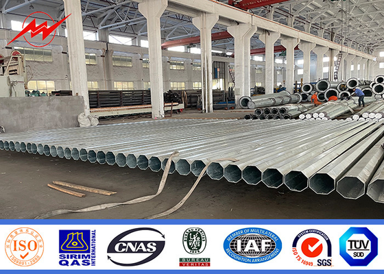 27m Galvanized Metal Power Transmission Poles For Electric Pole Tower supplier