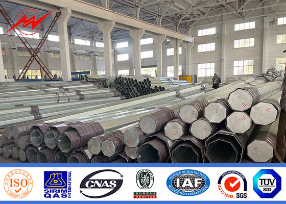 Customized Design Power Transmission Poles Hot Dip Galvanized For Electrical Distribution supplier