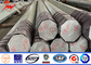 Galvanized Distribution Steel Pole 30FT 9150mm 3.0mm Thickness supplier