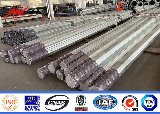 10m 12m Galvanized Steel Pole For Electric Power Line And Street Lighting supplier