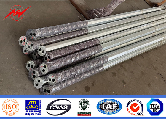 138KV Galvanized Iron Electric Steel Pole 80FT Accessories Cross Arm supplier