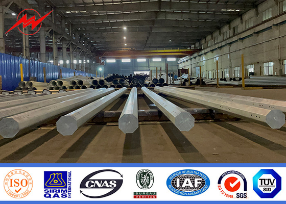 40feet One Section Antirust Steel Utility Pole supplier