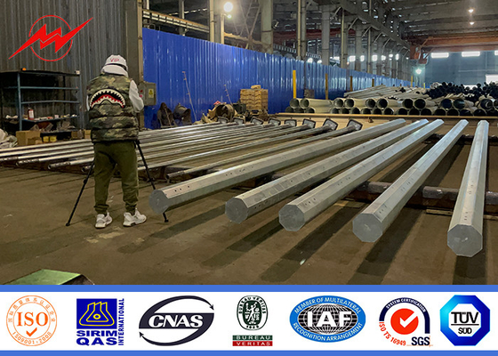 40feet One Section Antirust Steel Utility Pole supplier