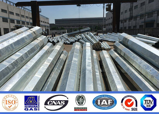 15m 550 Dan Utility Power Poles , Transmission Steel Pole supplier