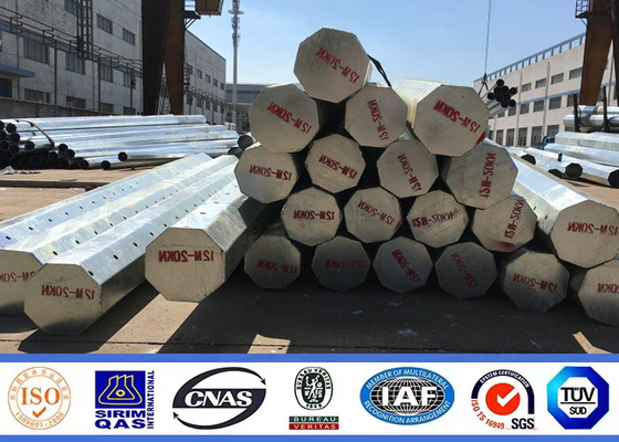 12m 940dan Power Steel Pole Transmission Galvanized Outdoor Electrical Utility supplier